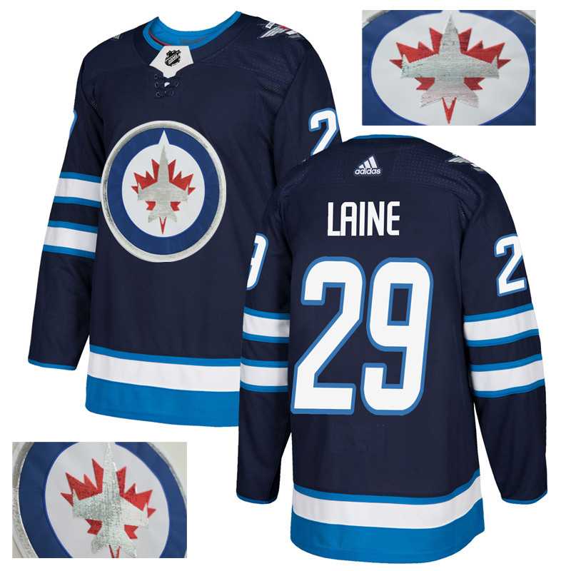 Jets 29 Patrik Laine Navy With Special Glittery Logo Adidas Jersey,We sell and wholesale Jets 29 Patrik Laine Navy With Special Glittery Logo Adidas Jersey on line form chian!